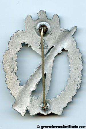 Infantry assault badge in silver - Adolf Scholze, Gablonz