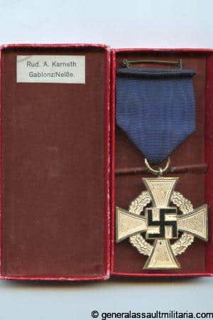 25 year loyal service medal - R. Karneth, Gablonz