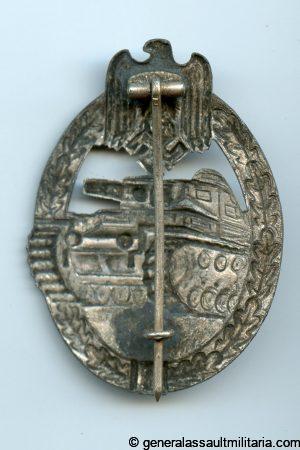 Panzer assault badge in silver - Paul Meybauer, Berlin