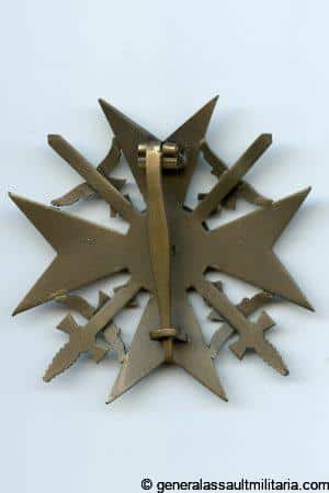 Spanish cross with swords in bronze - L/11 Wilhelm Deumer, Lüdenscheid