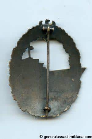 Kriegsmarine destroyer badge - Wilhelm Deumer, Lüdenscheid