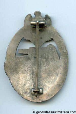 Panzer assault badge in silver - 'Vienna design Rocky'