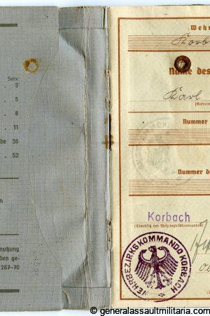Wehrpass KIA set I.R.691 of the 339th Inf. Div.