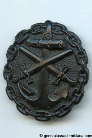 Imperial marine wound badge in black