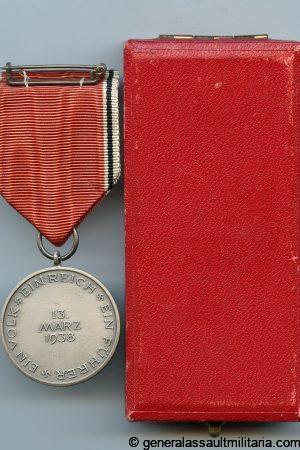 Austria annexation medal + case