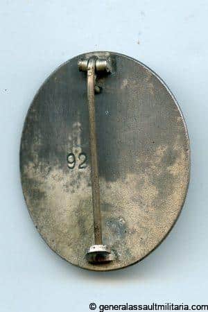 Wound badge in silver - Josef Rücker & Sohn, Gablonz
