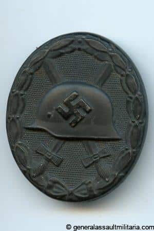 Wound badge in black - Klein & Quenzer, Idar Oberstein