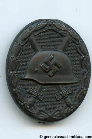 Wound badge in black - MM65 Klein & Quenzer, Idar Oberstein