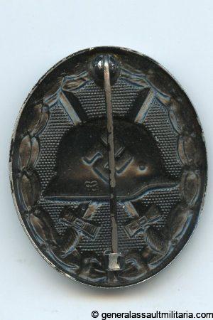 Wound badge in black - MM93 Richard Simm & Söhne, Gablonz