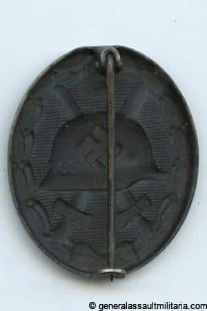 Wound badge in black - MM65 Klein & Quenzer, Idar Oberstein