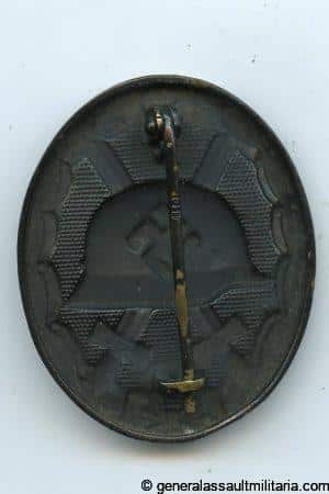 Wound badge in black - MM118 A. Mensz & Sohn, Wien