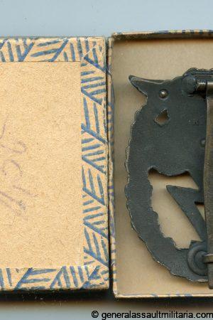 Luftwaffe ground assault badge in silver - Rudolf Karneth, Gablonz
