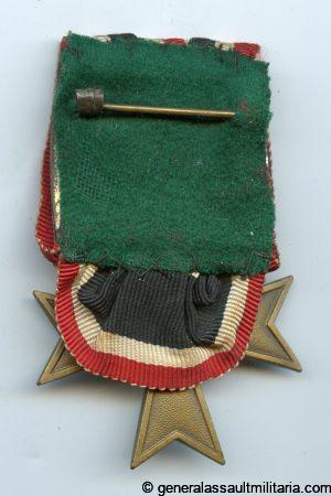 War merit cross without swords single mounted