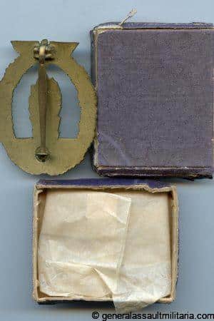 Minesweepers badge + box - Rudolf Karneth, Gablonz