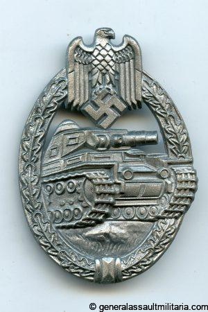 Panzer assault badge in bronze – E.F. Wiedmann, Frankfurt