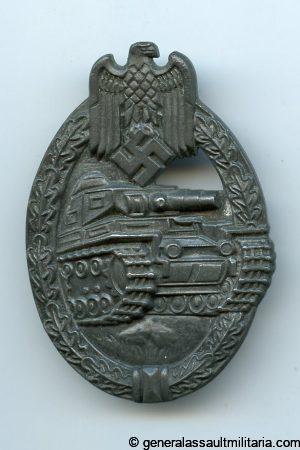 Panzer assault badge silver - E.F. Wiedmann, Frankfurt