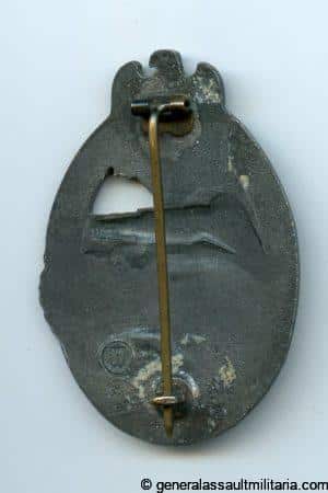 Panzer assault badge silver - E.F. Wiedmann, Frankfurt