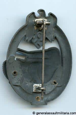 Numbered panzer assault badge 50 in bronze – Gustav Brehmer, Markneukirchen