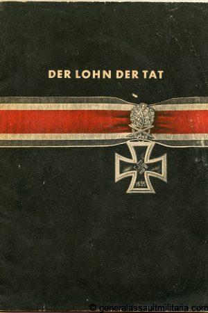 Der Lohn Der Tat booklet showing 27 unique awards