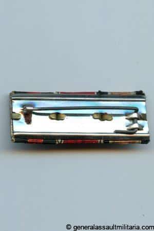 Three piece ribbon bar with EK2 and annexation medals