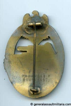 Panzer assault badge in bronze - Frank & Reif, Stuttgart