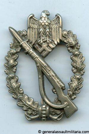 Infantry assault badge in silver - Friedrich Linden, Lüdenscheid
