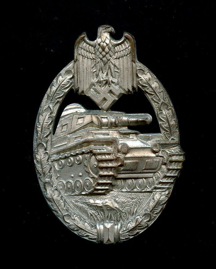 Panzer assault badge in silver - C.E. Juncker, Berlin