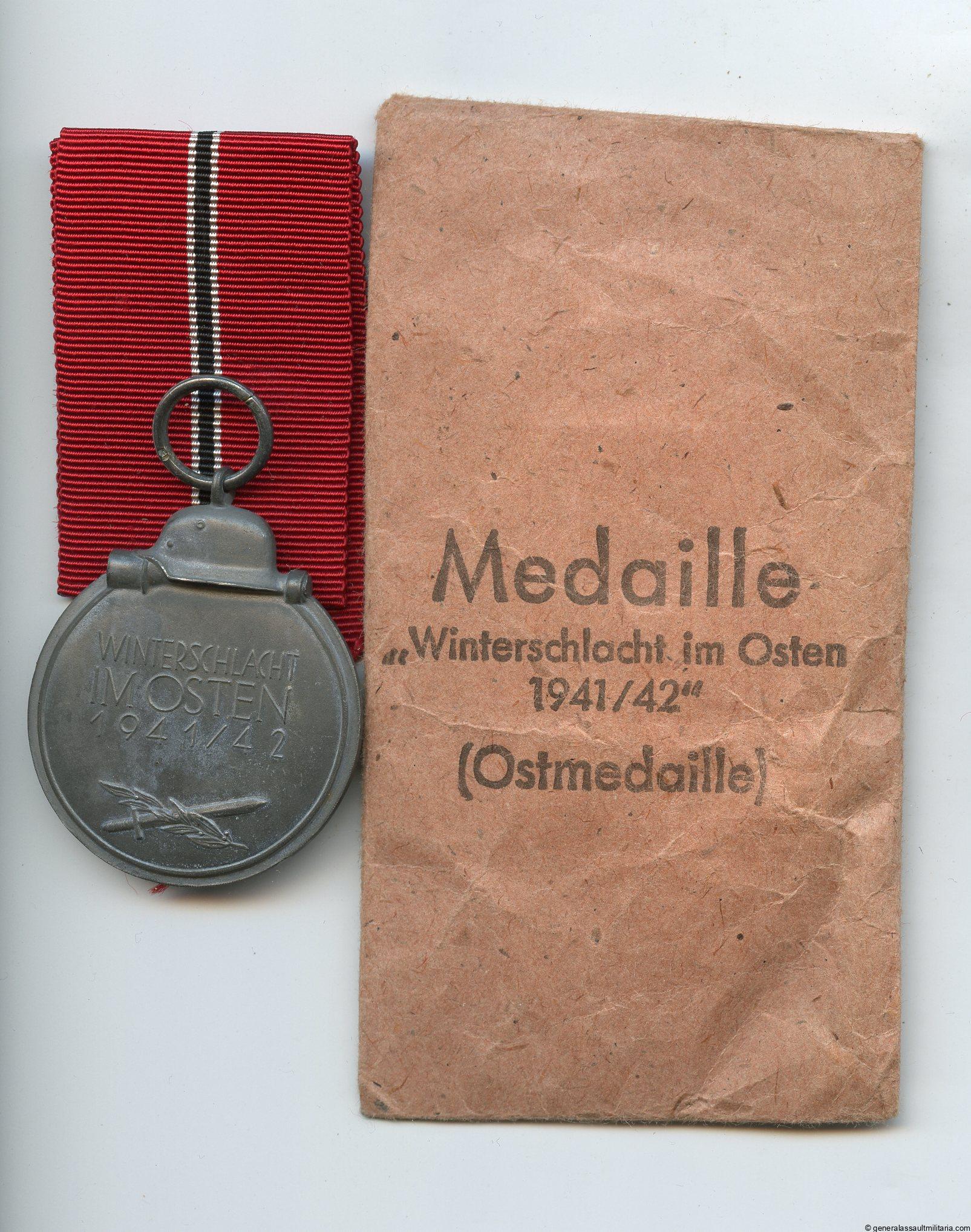 Ost medal + packet - MM4 Steinhauer & Lück, Lüdenscheid