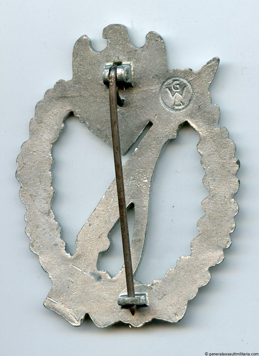 Infantry assault badge in silver - Gebrüder Wegerhoff, Lüdenscheid
