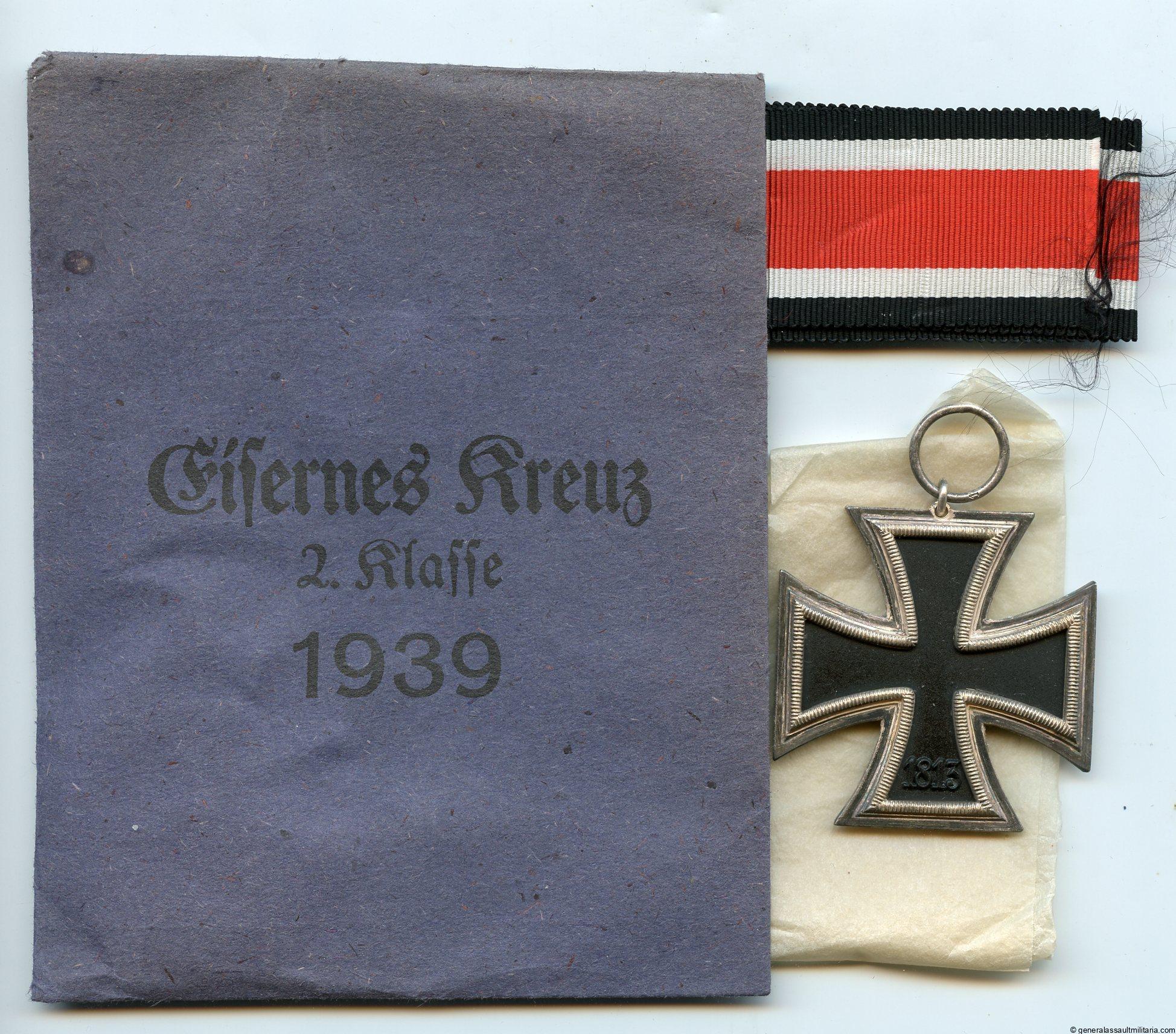 Iron cross second class + packet - Deschler & Sohn, München