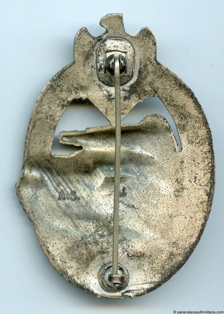 Panzer assault badge in silver - Adolf Scholze, Gablonz