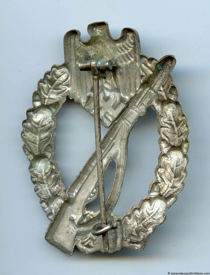 Infantry assault badge in silver - Schauerte & Höhfeld, Lüdenscheid
