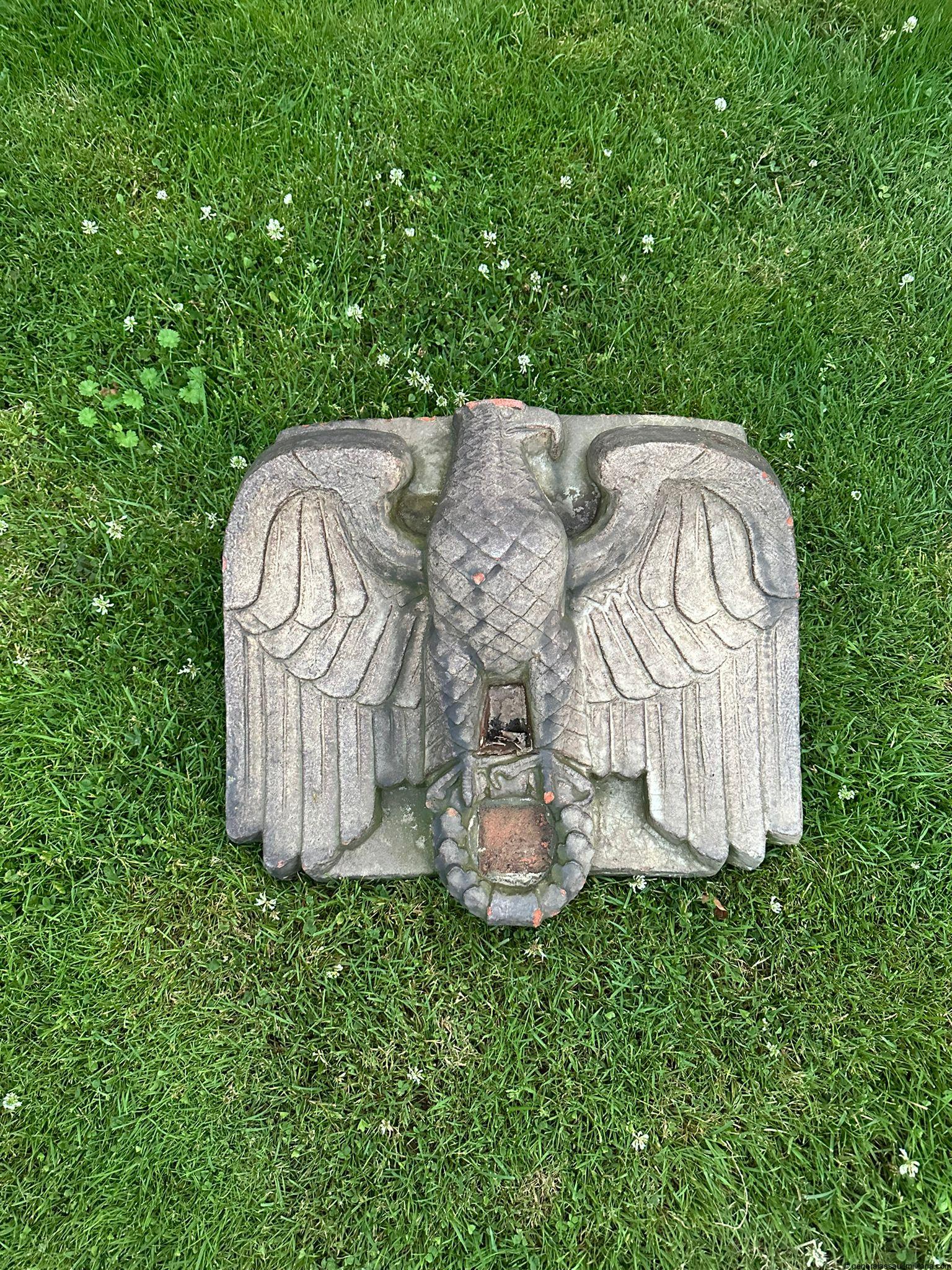 Wall eagle with removed swastika