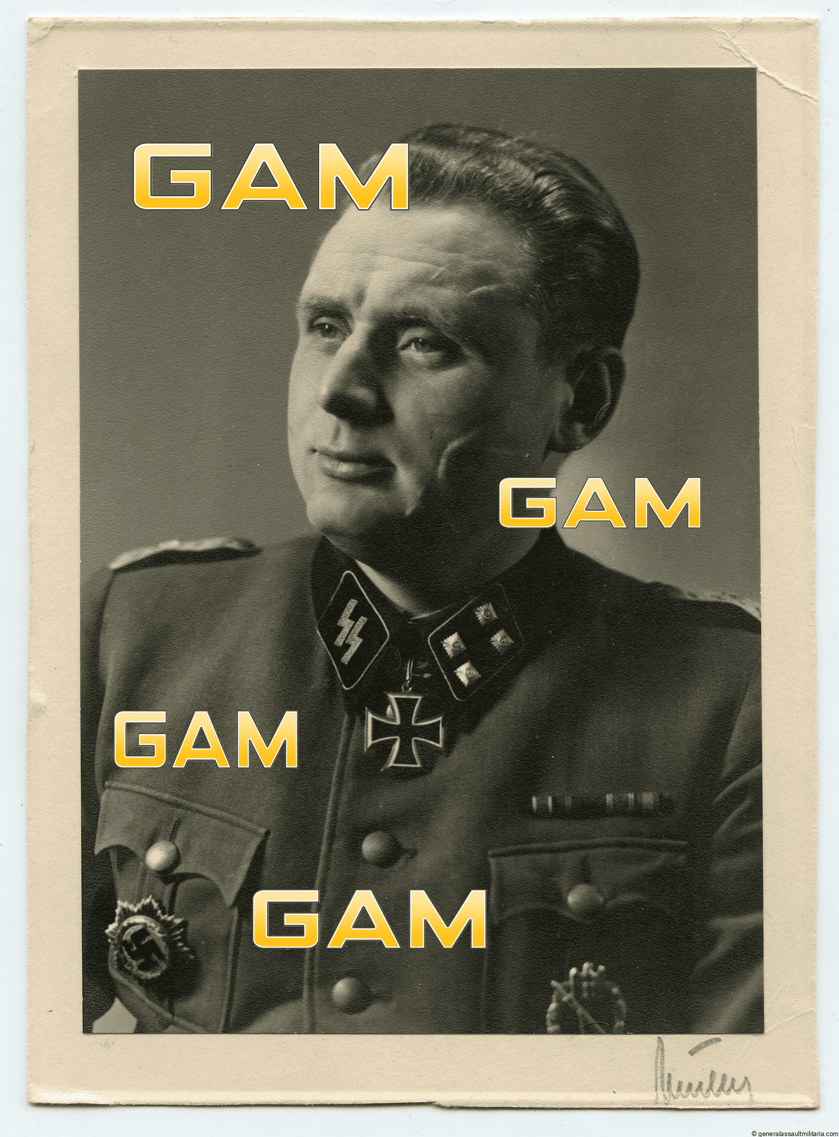 SS Sturmbannführer knights cross holder Wilhelm Dietrich portrait ...