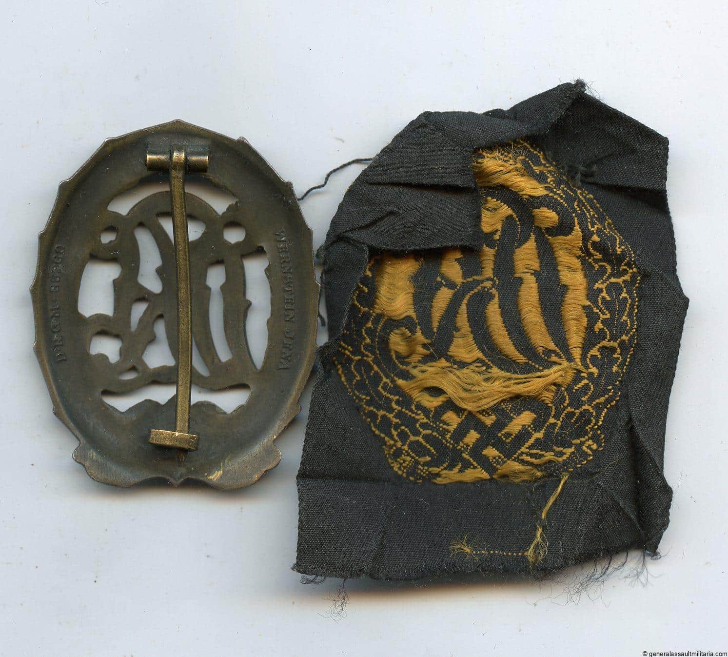 DRL sport badge + Cloth variant - Hermann Wernstein, Jena