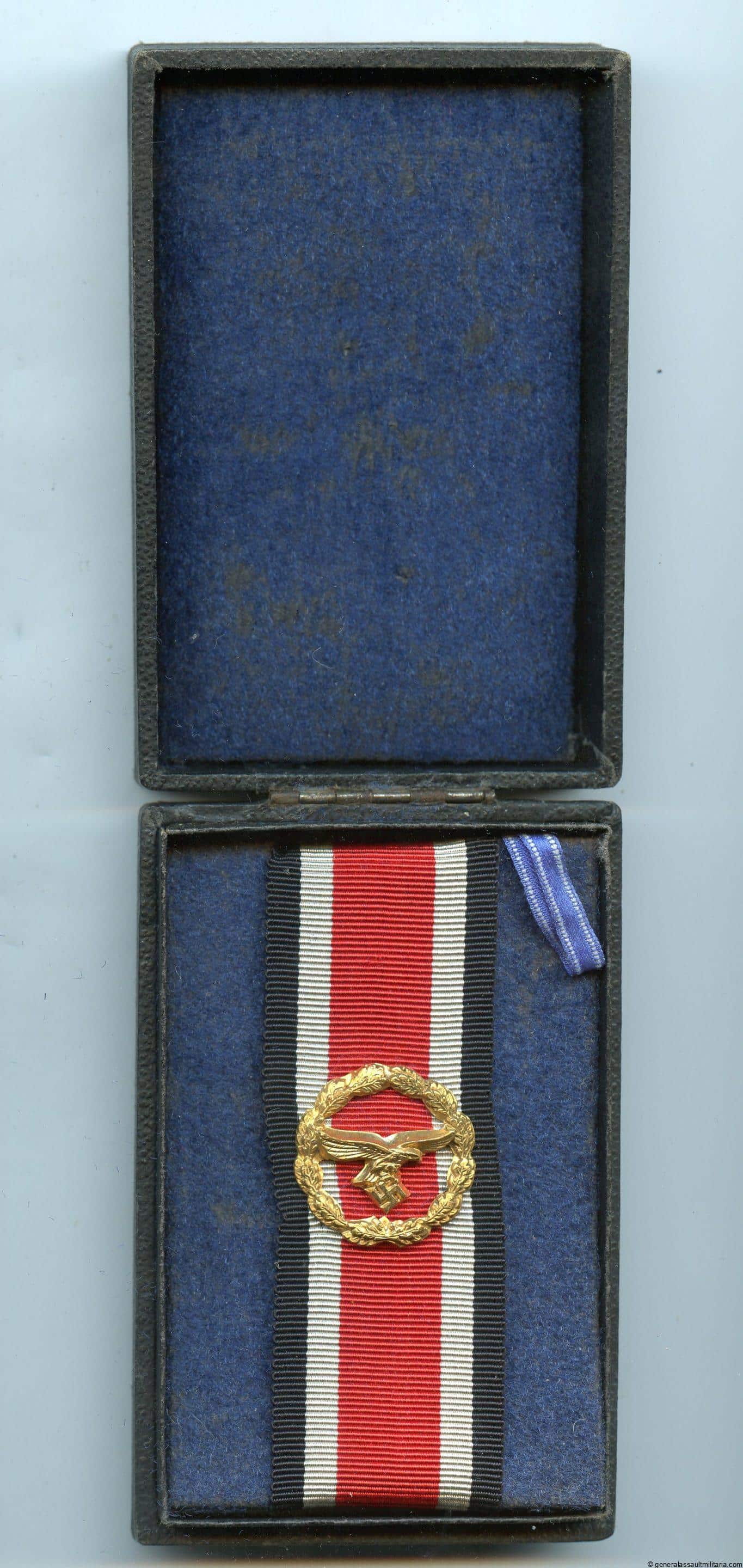 Luftwaffe honour roll clasp cased - Otto Klein, Hanau