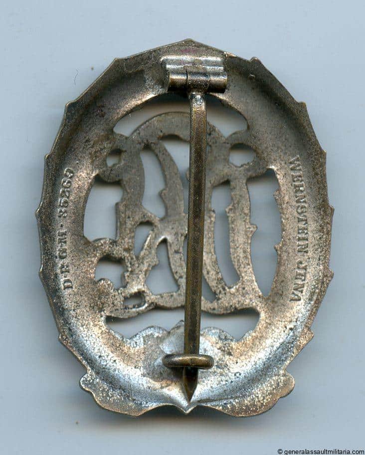 DRL sports badge in silver - Hermann Wernstein, Jena