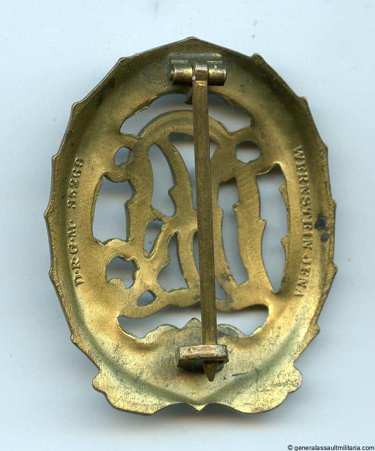 DRL sports badge in gold - Hermann Wernstein, Jena