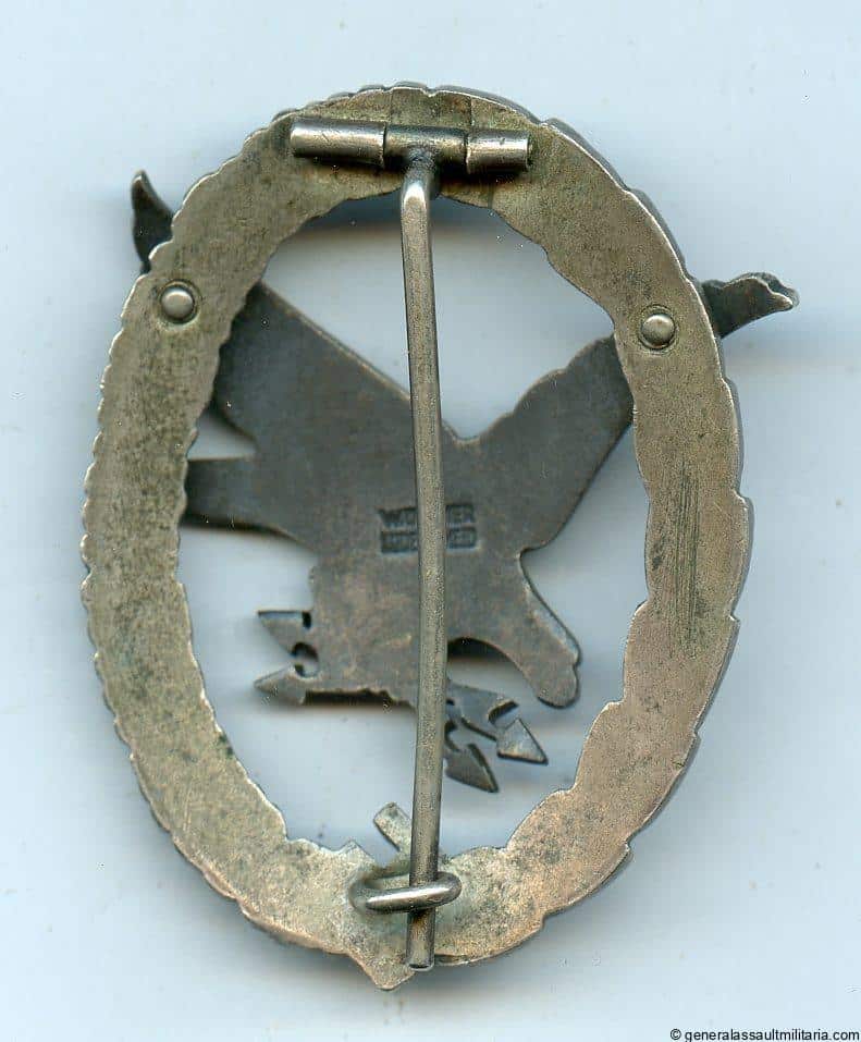Luftwaffe air gunner radio operator badge - Wilhelm Deumer, Lüdenscheid