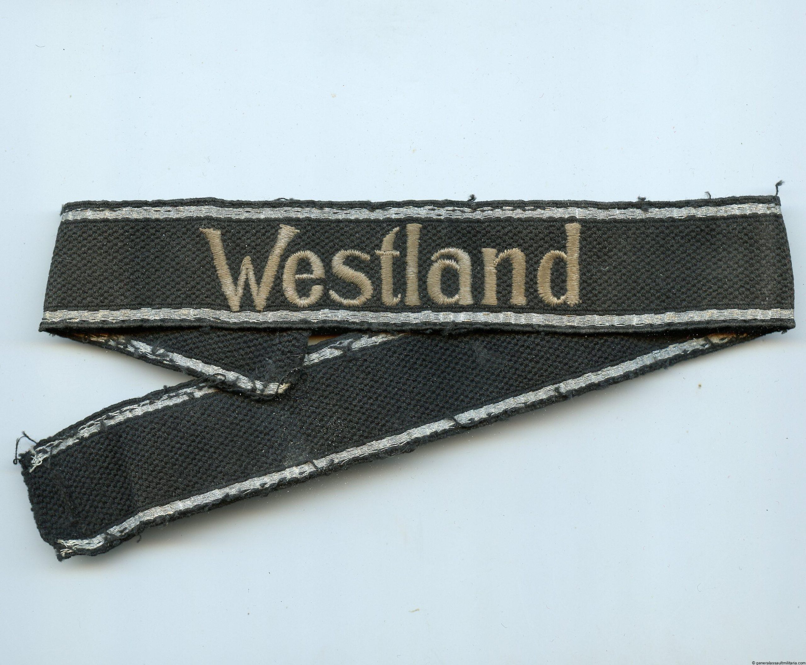 Waffen-SS Wiking regiment 10 Westland cuff title