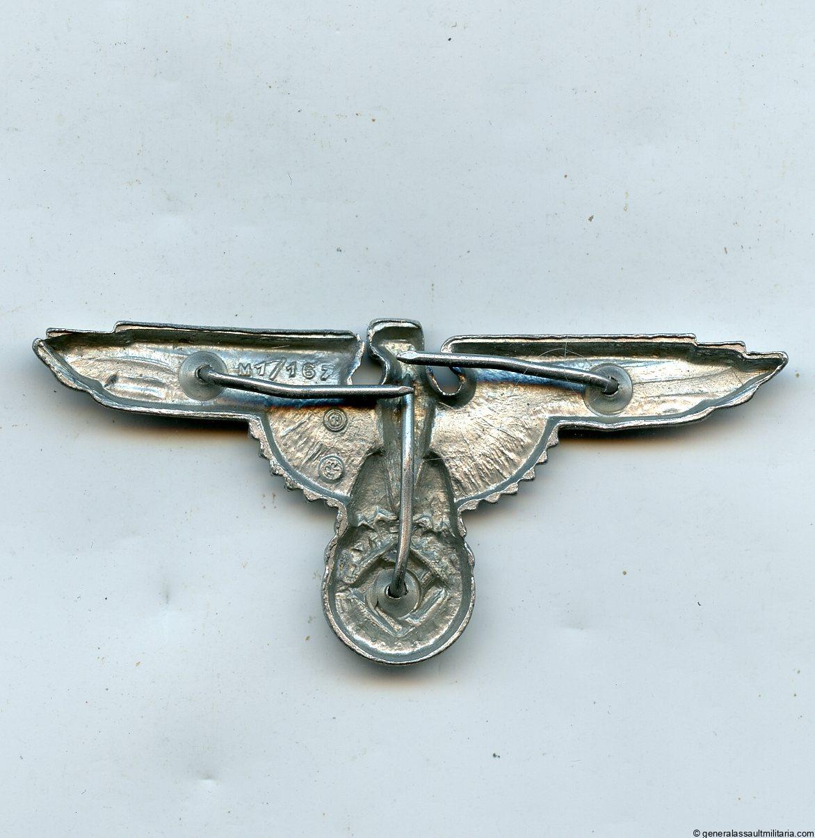 Ss Rzm Waffen-SS visor cap eagle - RZM M1/167 Hicke - Generalassaultmilitaria