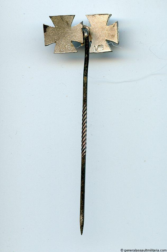 EK2 + EK1 1914 stickpin - L/18 Mayer