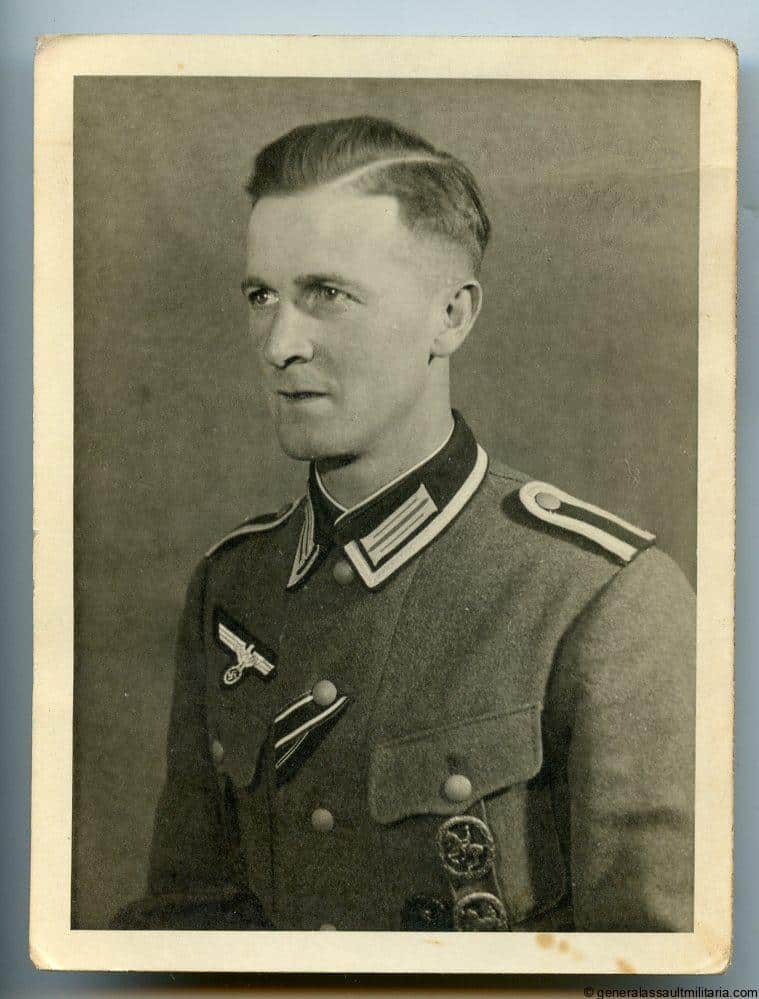 Api Heer Heer portrait with both riding badges in wear - Generalassaultmilitaria