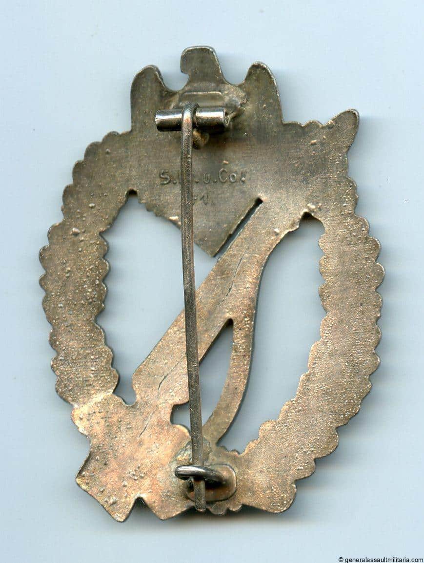 Infantry assault badge in silver - Sohni Heubach & Co, Oberstein