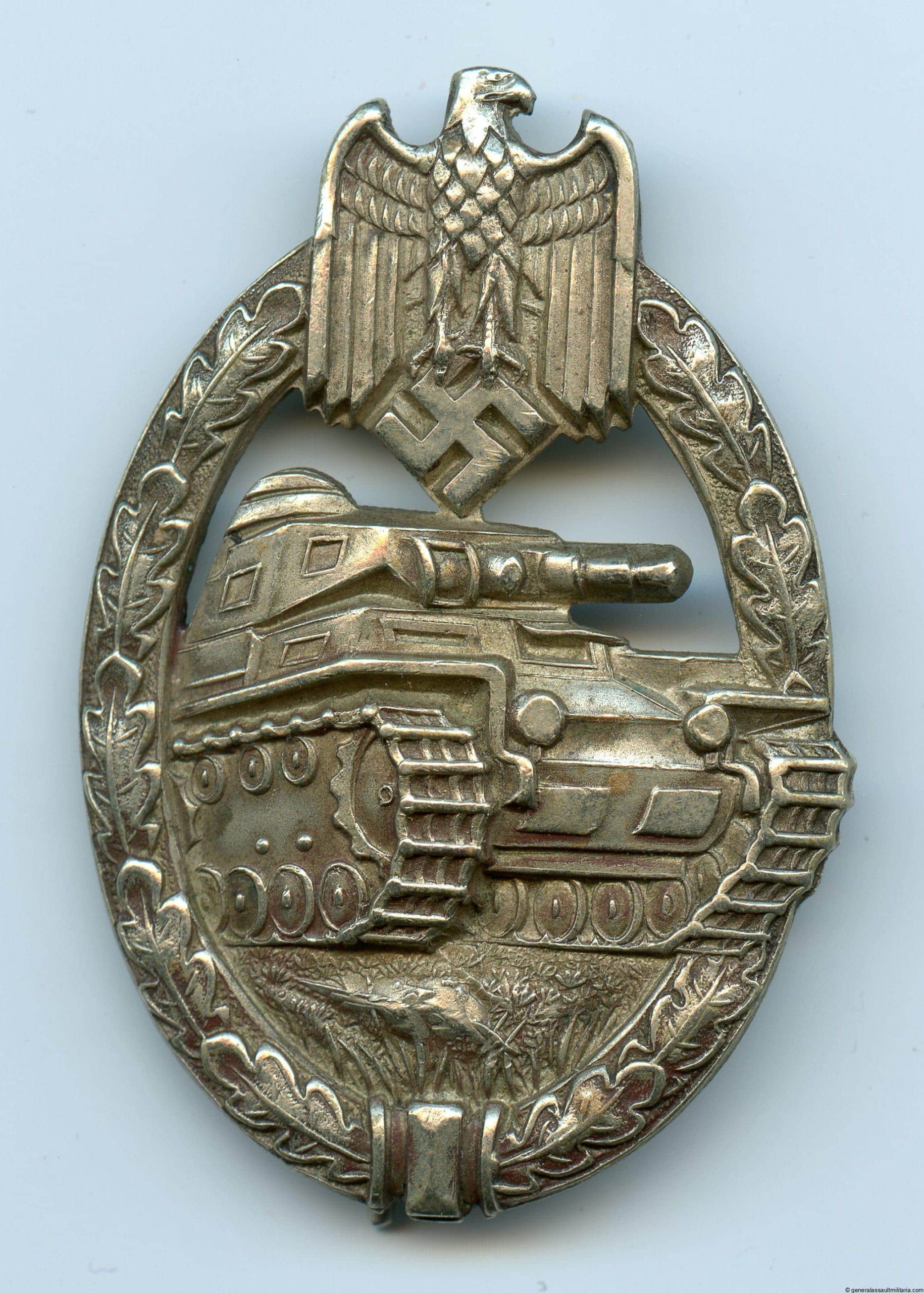 Panzer assault badge in silver – C.E. Juncker, Berlin