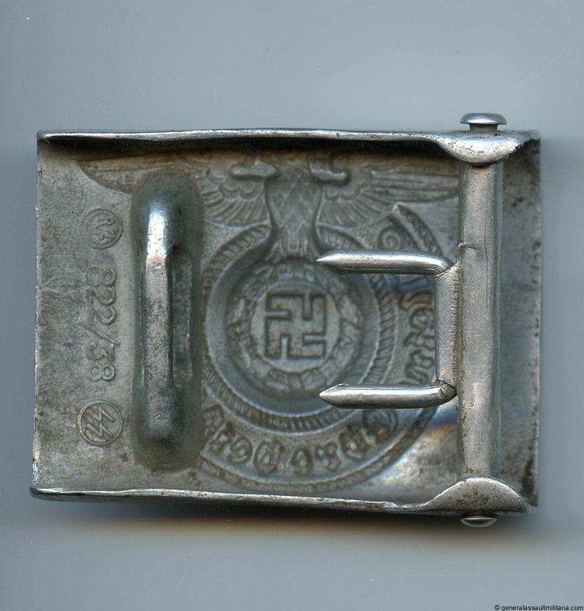SS buckle – RZM 822/38 R. Sieper & Söhne, Lüdenscheid