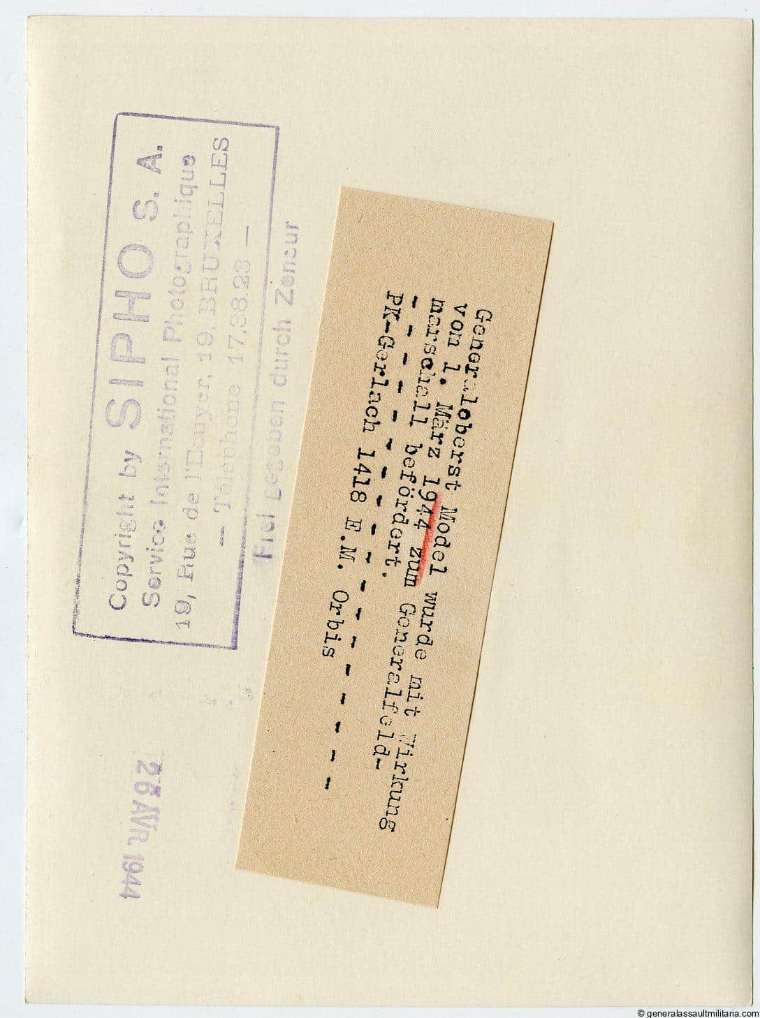 18x13cm Press photo Colonel General Model