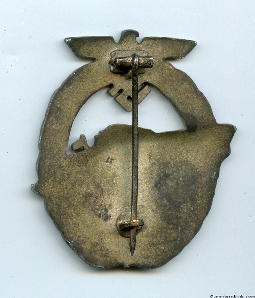 Kriegsmarine S-boat badge – Wilhelm Deumer, Lüdenscheid