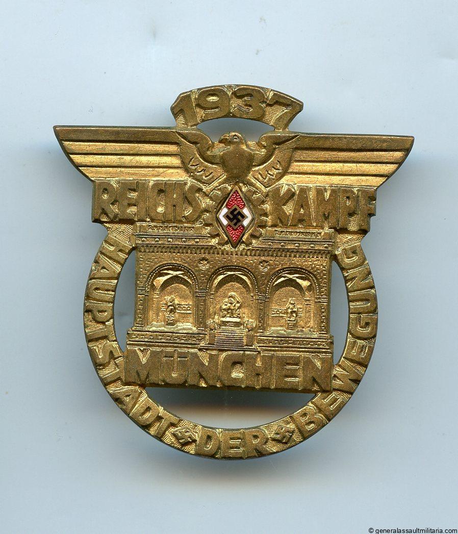 Hitler youth 1937 München badge - Hoffstätter, Bonn