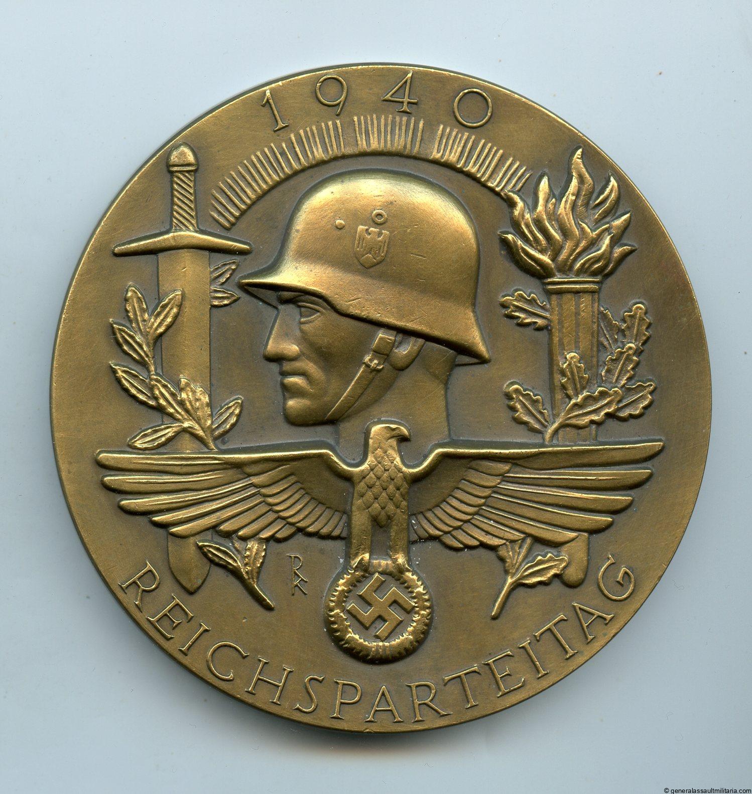 Large size table medal Reichsparteitag 1940 - Deschler München